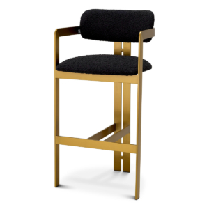 Барный стул Donato brushed brass bouclé black 115837
