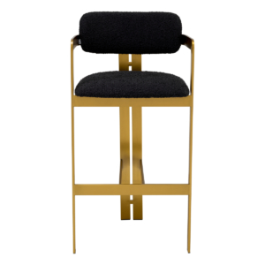 Барный стул Donato brushed brass bouclé black 115837