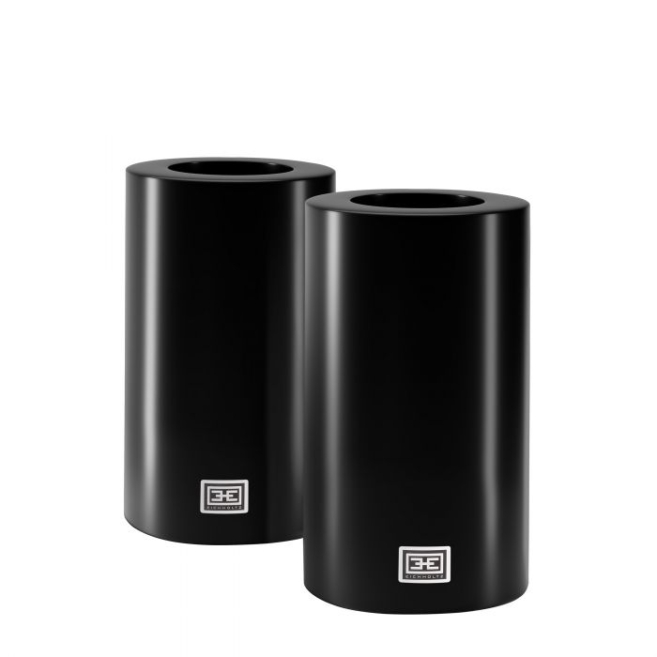 ИСКУСТВЕННАЯ СВЕЧА (СЕТ ИЗ 2Х) ø 10 x H. 18 cm black 115290